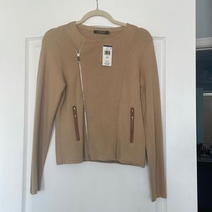 Ralph Lauren Neutral Sweater With Zippers